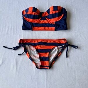 NWT - Splendid striped bikini set S/XS